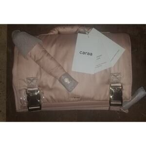 Luxury Clutch Caraa Baby Nylon Vegan Diaper Bag Kit BLUSH & Gold Hardware